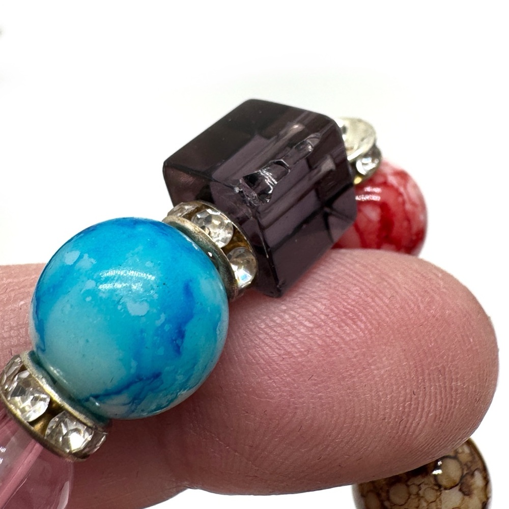 Carol for Eva Graham Multicolor Beaded Stretch Bracelet - Picture 9 of 9